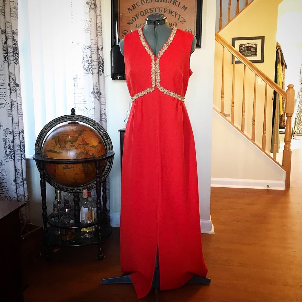 Vintage 60's/70's hostess holiday dress